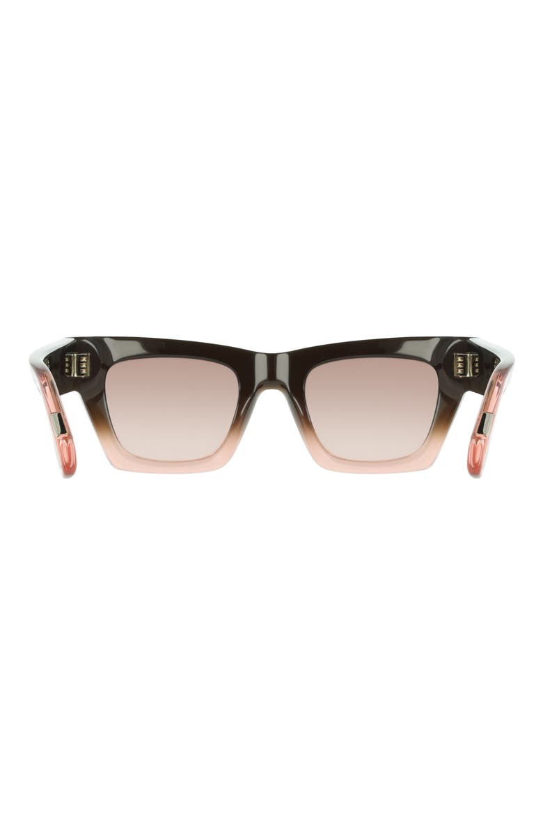 50mm Gradient Cat Eye Sunglasses, Alternate, color, TRANSPARENT BROWN GRADIENT