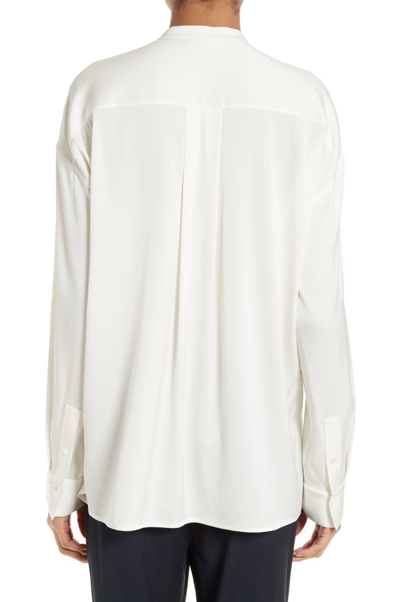 Vince Pintuck Placket Stretch Silk Blouse, Alternate, color,