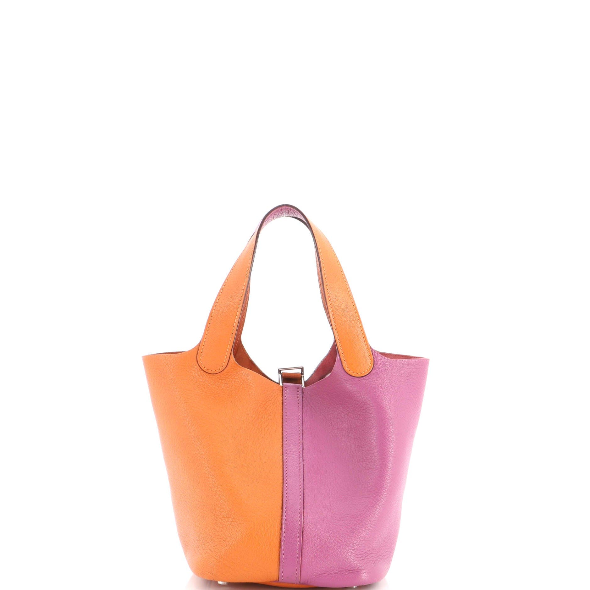 Casaque Picotin Lock Bag Clemence PM, Alternate, color, Orange