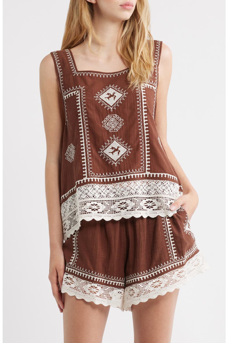 The Sparrow Tank Top, Main, color, CHOCOLATE