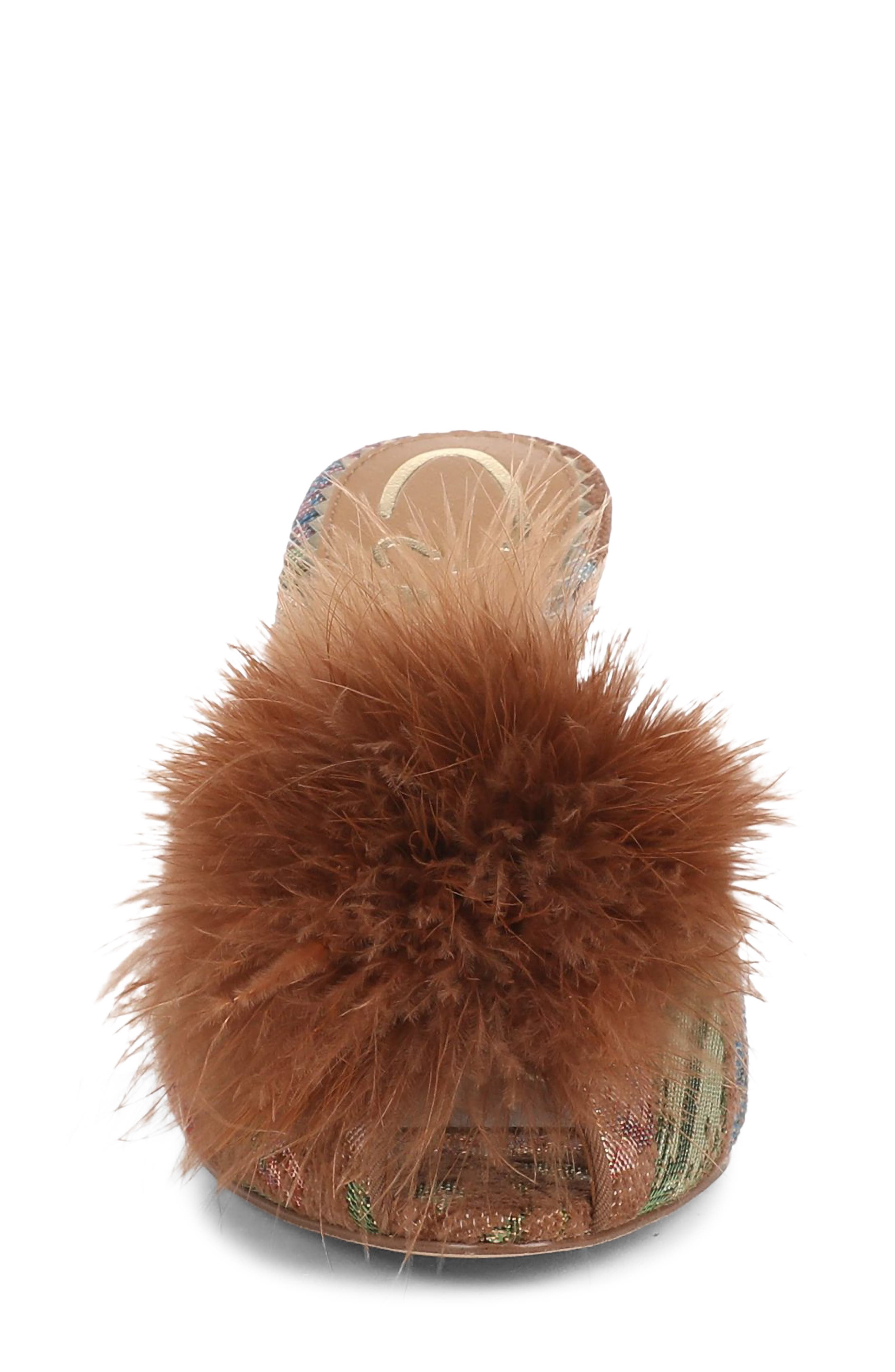 Glenda Fluff Mule, Alternate, color, BERRY BLUSH MULTI