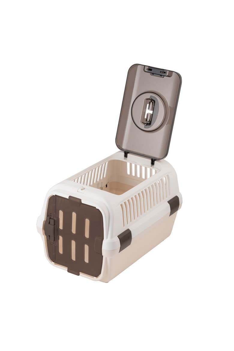 Double Door Pet Carrier II Collapsible, Small White, Alternate, color, Multicolored