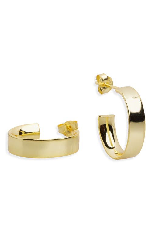 Argento Vivo Sterling Silver J-hoop Earrings In Gold