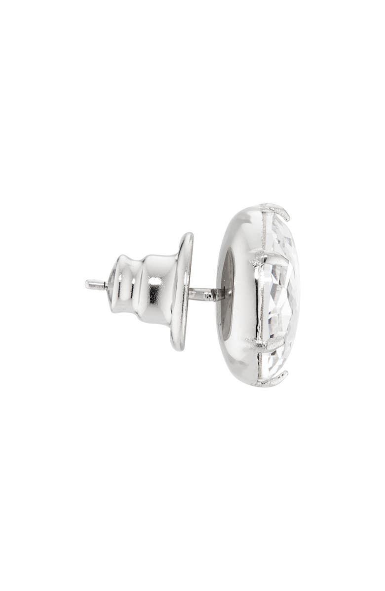 Oscar de la Renta Crystal Button Earrings, Alternate, color, Crystal