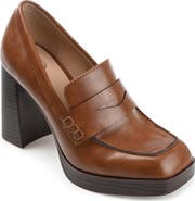 Journee Collection Ezzey Platform Penny Loafer Pump