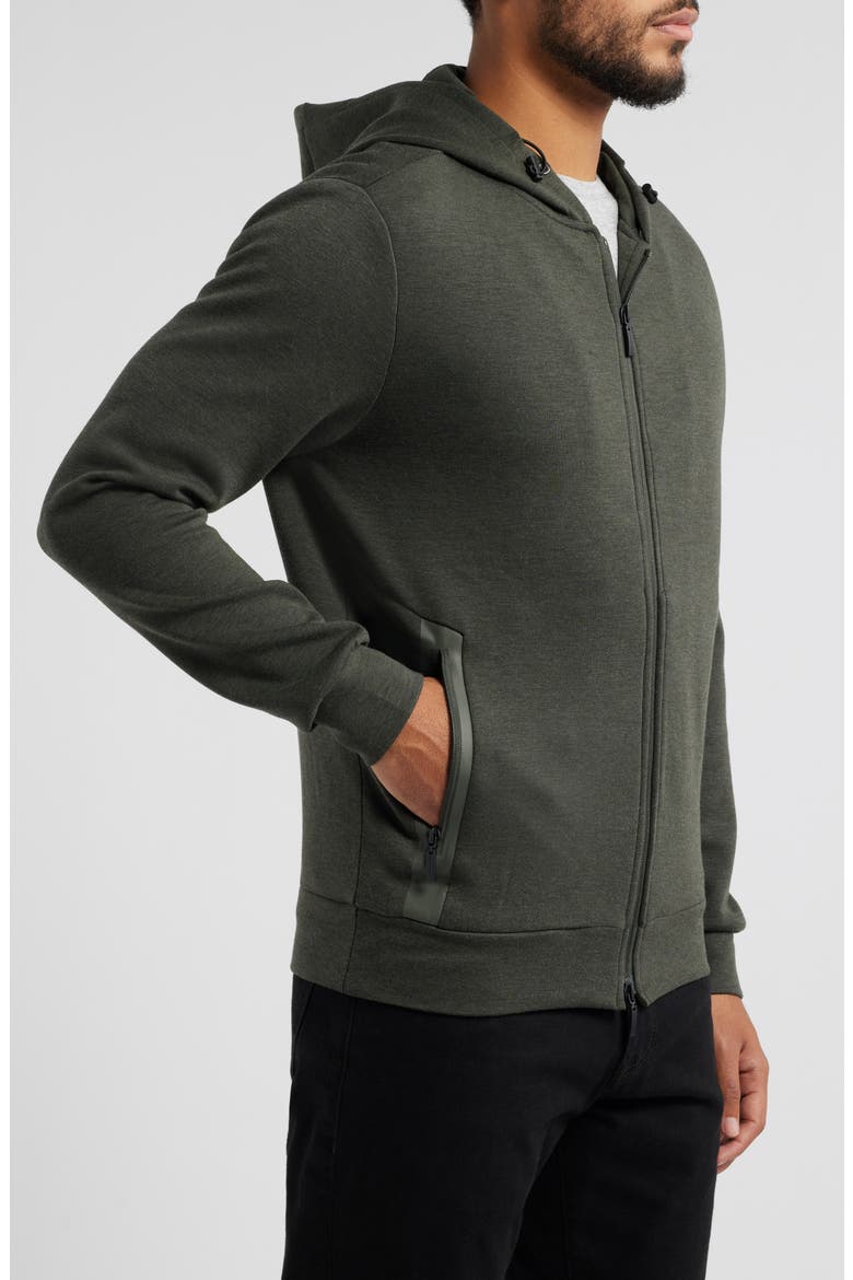 Croydon Stretch Scuba Full Zip Hoodie, Alternate, color, OLIVE