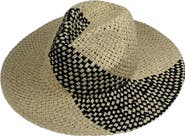 MARCUS ADLER Two-Tone Straw Panama Hat