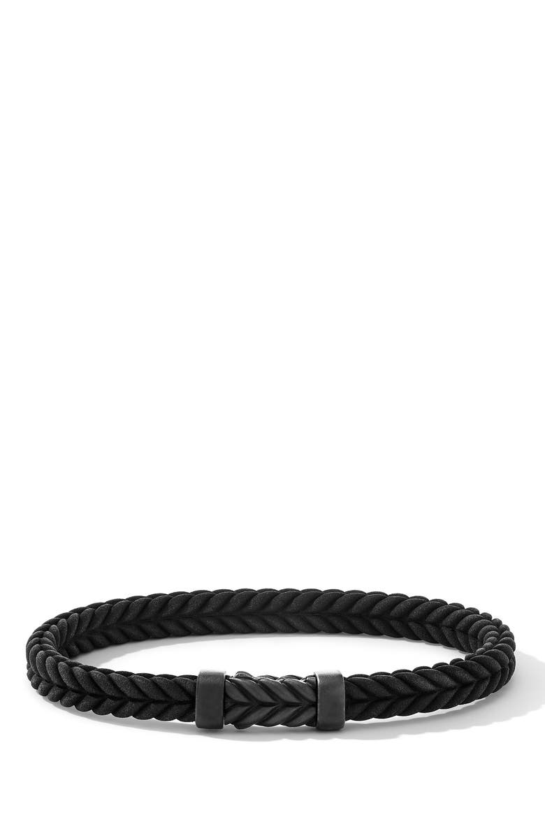 David Yurman 6mm Chevron Rubber Bracelet, Main, color,