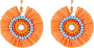 OLIVIA WELLES Fiesta Multi-Color Raffia Earrings