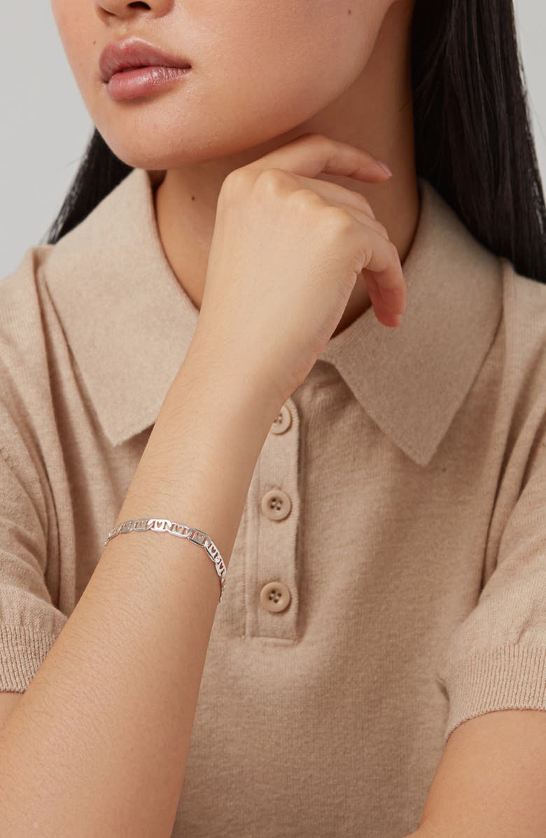 Jenny Bird Bobbi Heart Chain Bracelet, Alternate, color, High Polish Silver