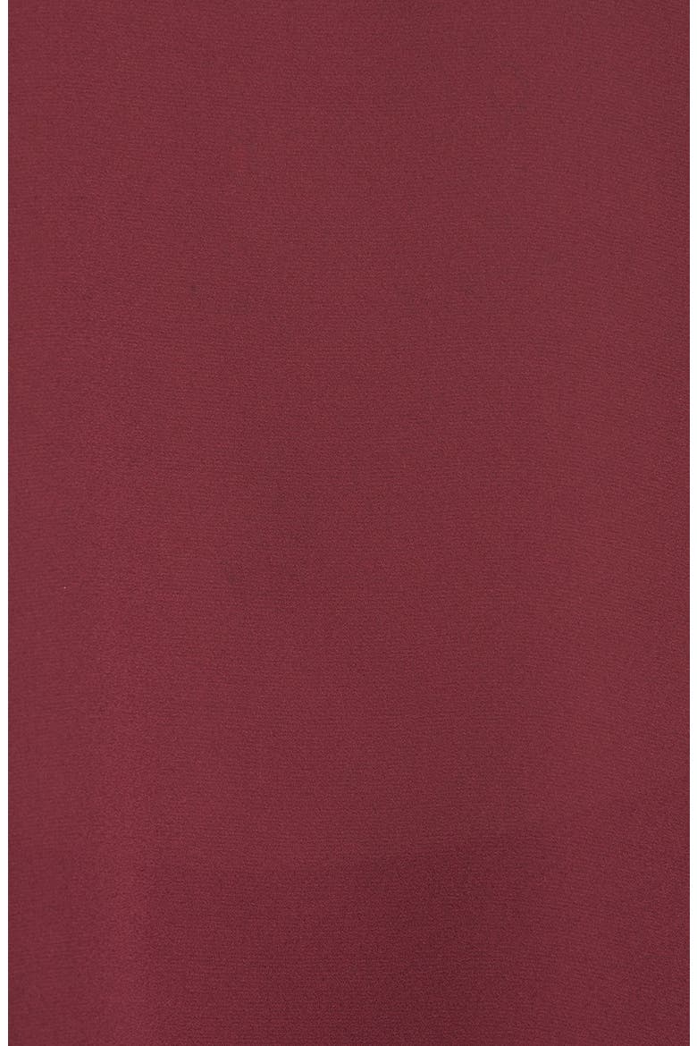 Pleat Back Woven Print Top, Alternate, color, BURGUNDY STEM