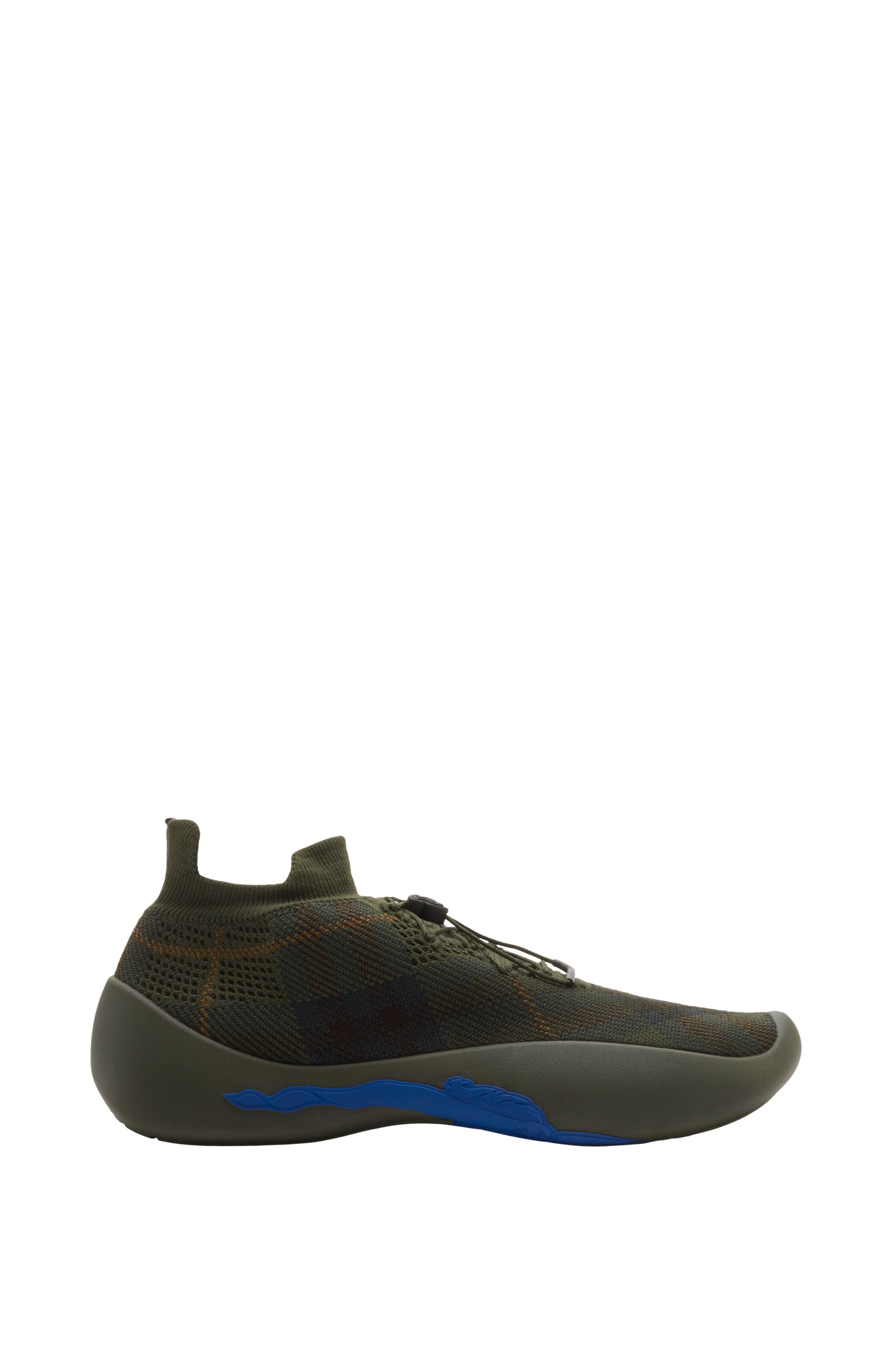 Burberry Check Knit Neptune Sneakers, Main, color, 