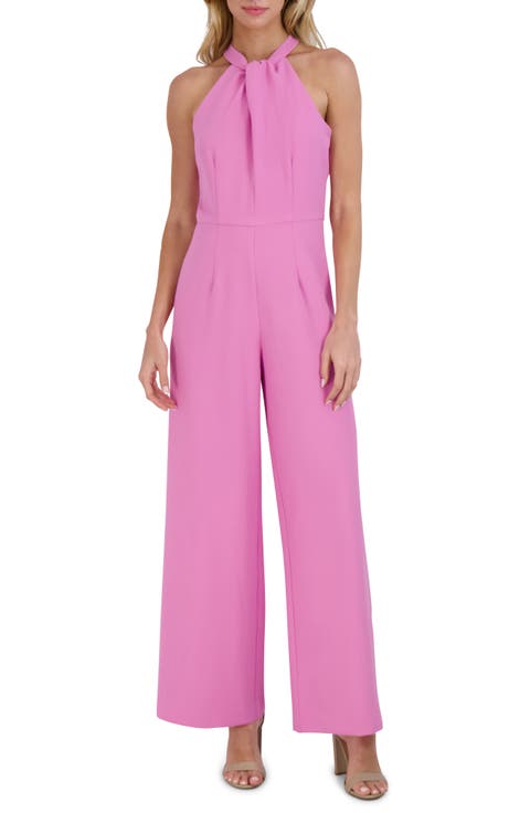 Halter Neck Wide Leg Jumpsuit