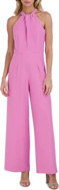 Julia Jordan Halter Neck Wide Leg Jumpsuit