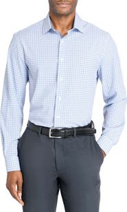 W.R.K Slim Fit Square Print Performance Dress Shirt
