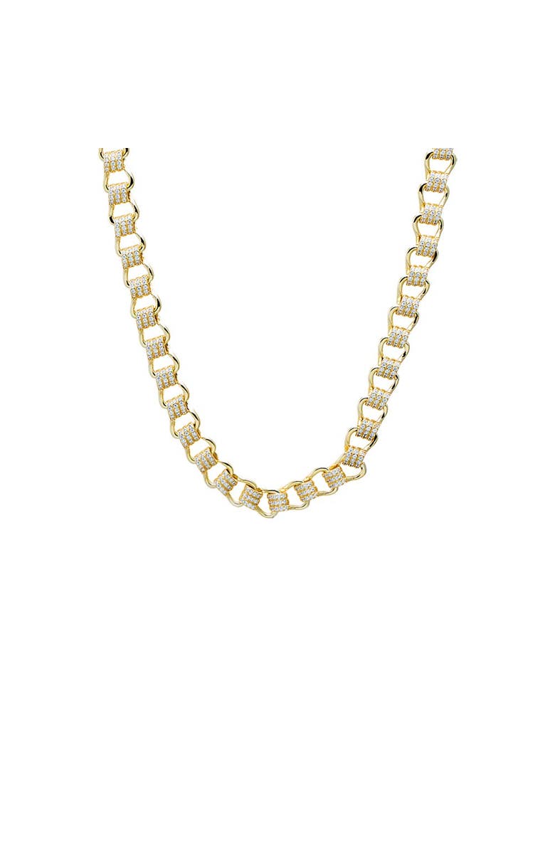 BY ADINA EDEN CZ Pave Link Tennis Necklace, Alternate, color, Gold