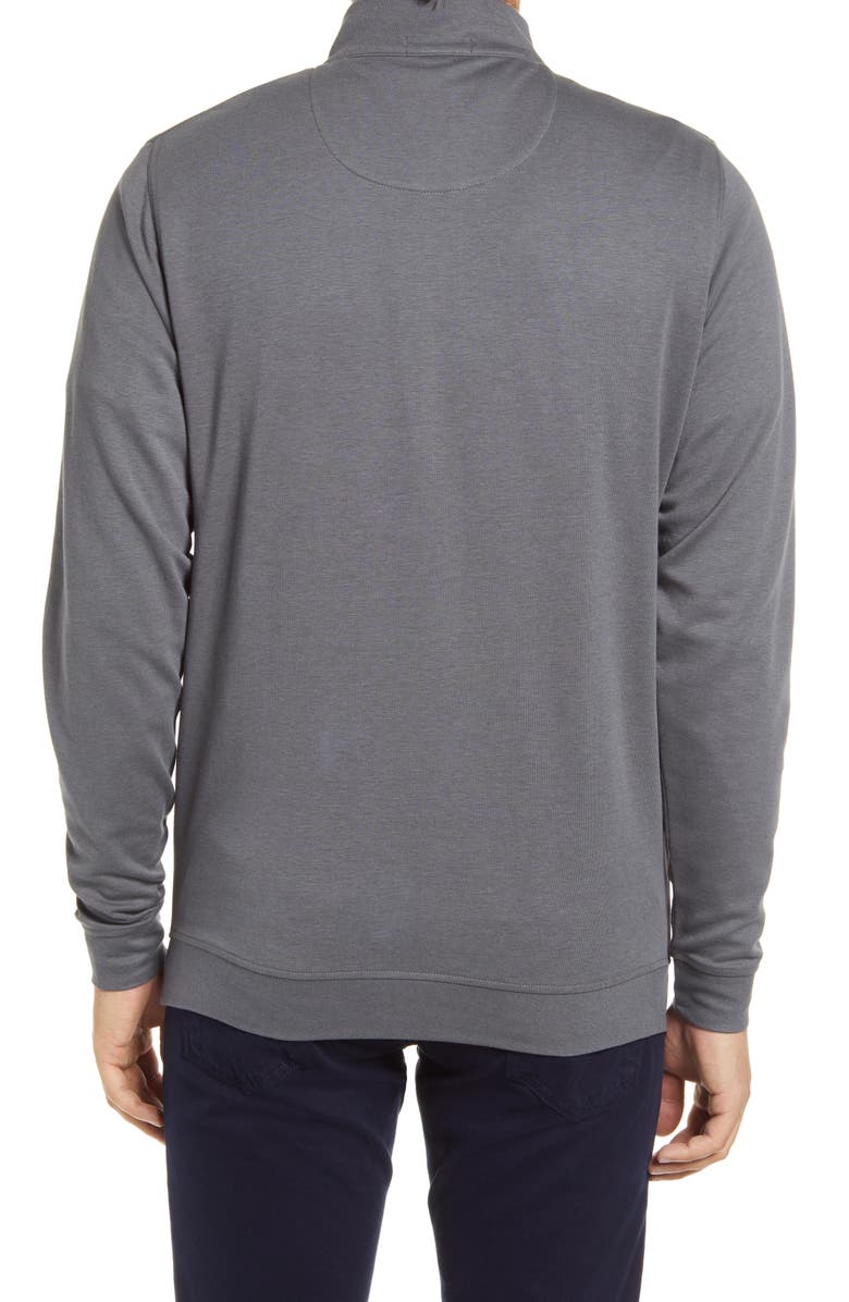 Peter Millar Comfort Interlock Quarter Zip Pullover, Alternate, color, Iron