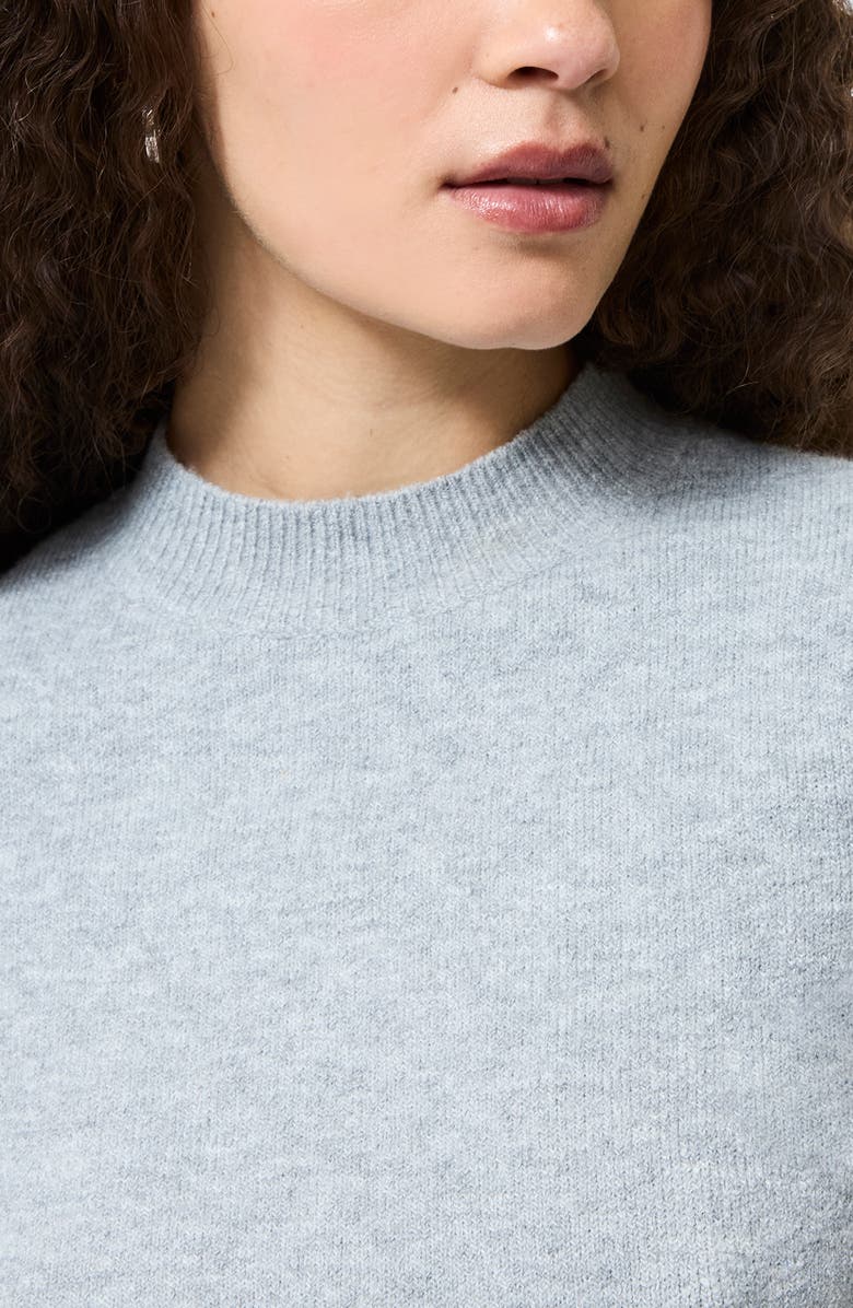 French Connection Vhari Short Sleeve Crop Sweater, Alternate, color, Light Grey