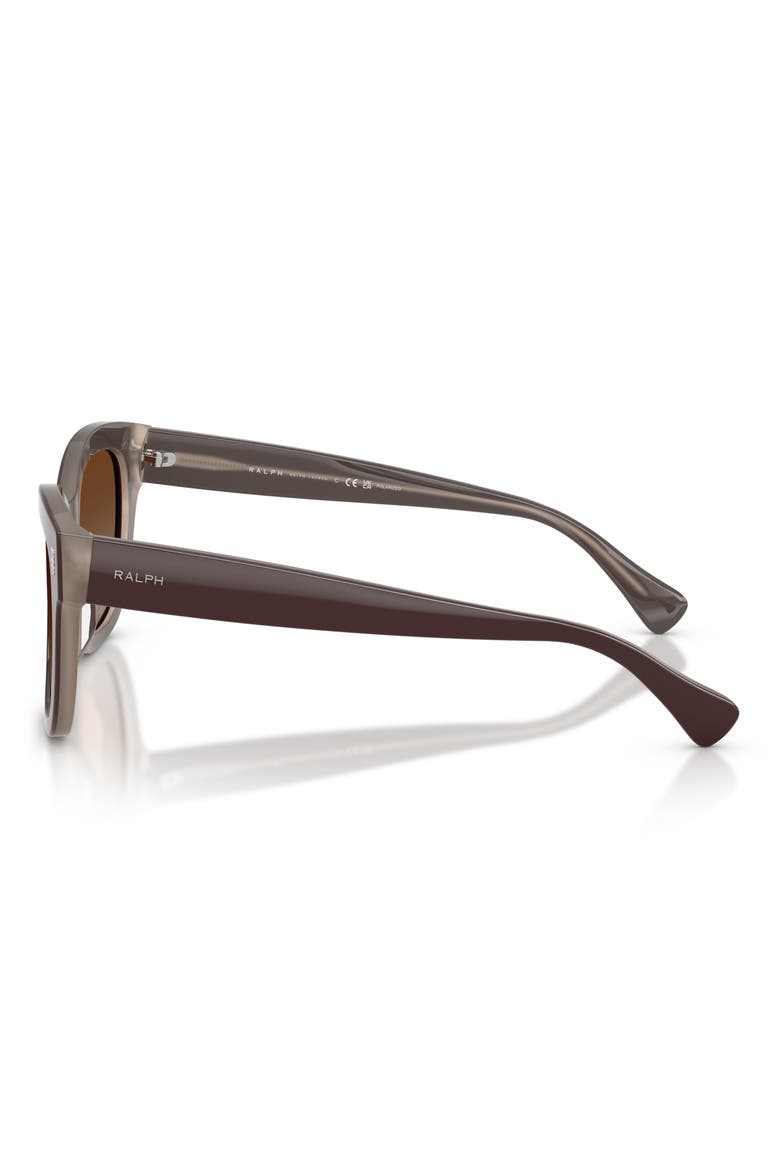 RA5301U 52mm Polarized Oval Sunglasses, Alternate, color, MILKY BROWN / LIGHT BROWN