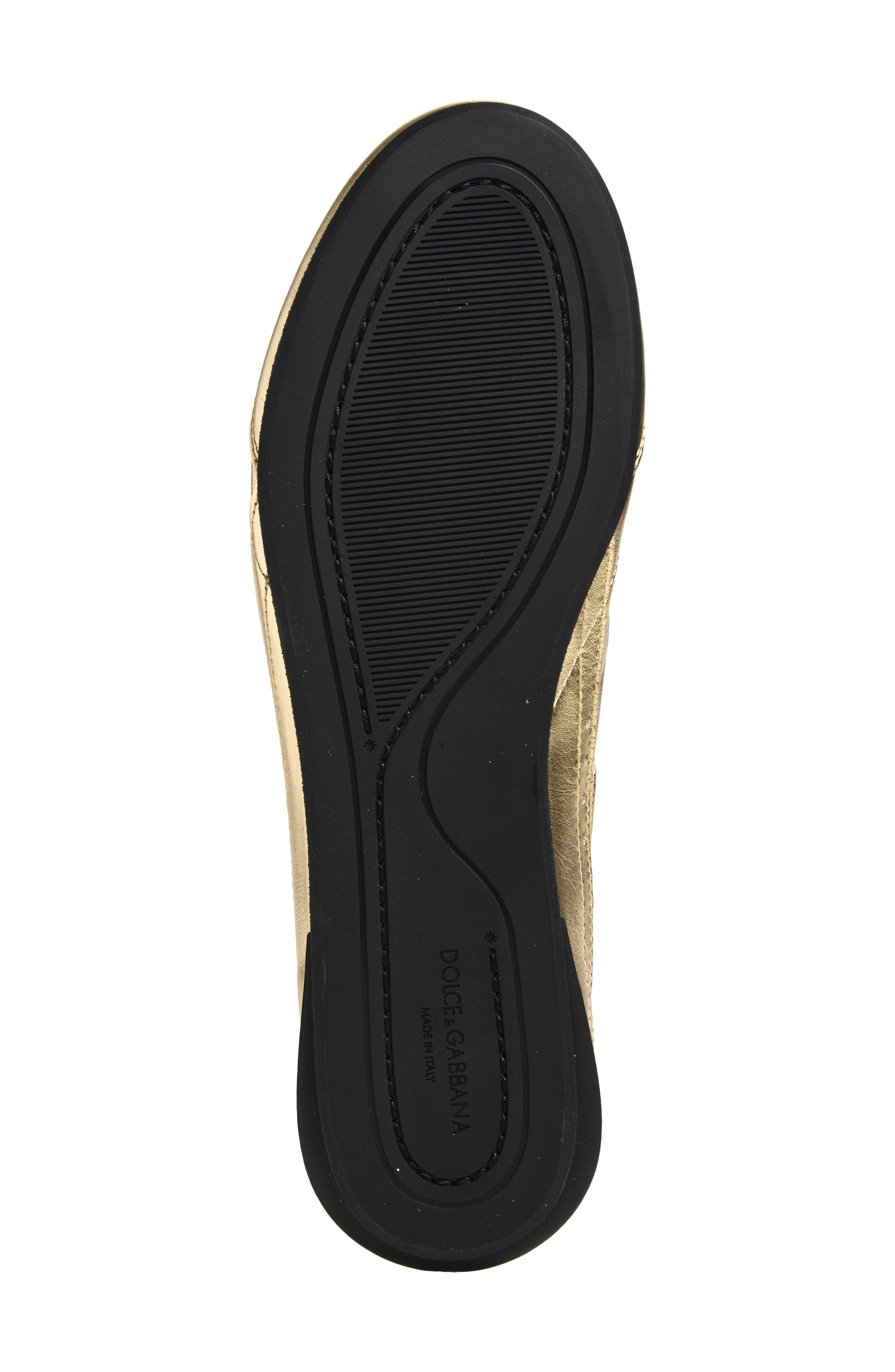 Leather Sneaker, Alternate, color, ORO BRILLANTE
