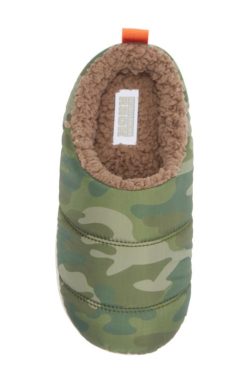 Nordstrom Rack Kids' Fleece Lined Puff Slipper In Green