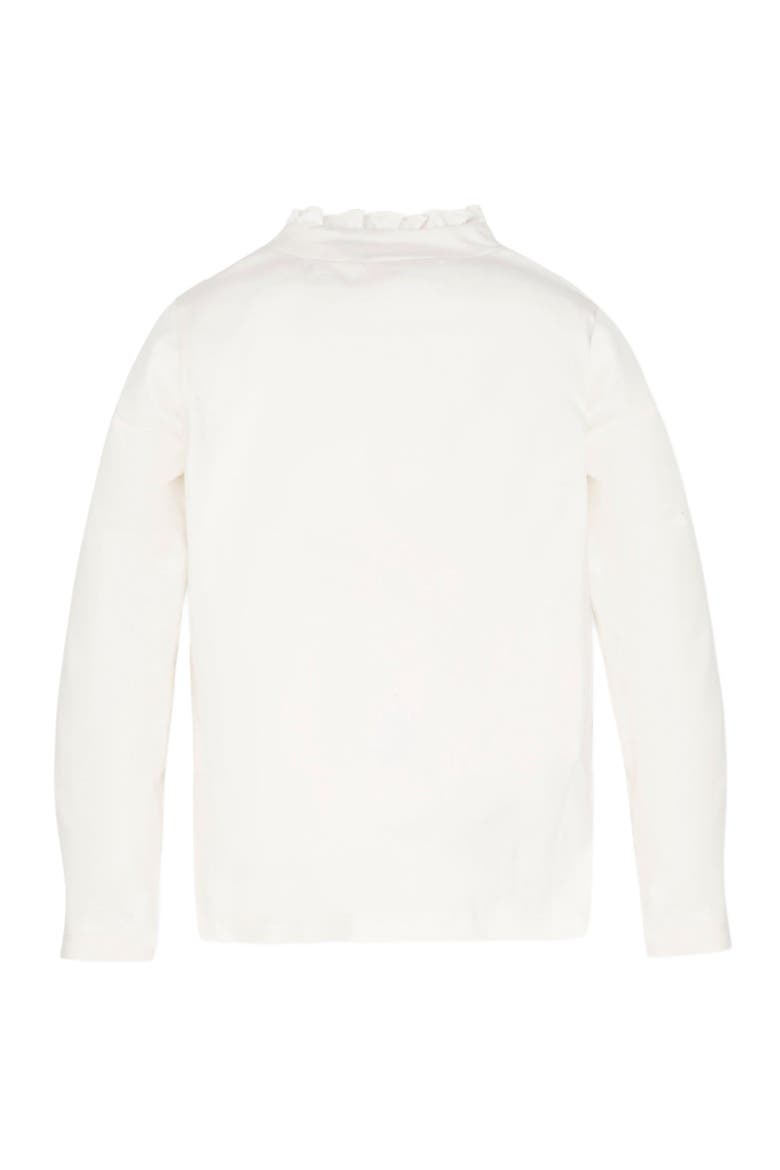 Girls' Organic Mock Neck Sweater, Kids, Alternate, color, Ivory Mock Neck