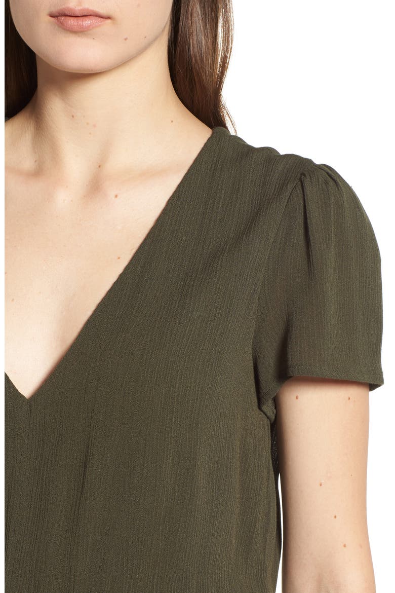 Blouson Dress, Alternate, color, ARMY GREEN