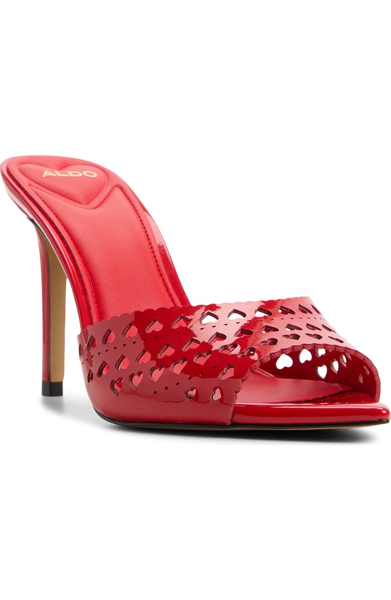 ALDO Love Pointed Toe Slide Sandal, Main, color, Medium Red