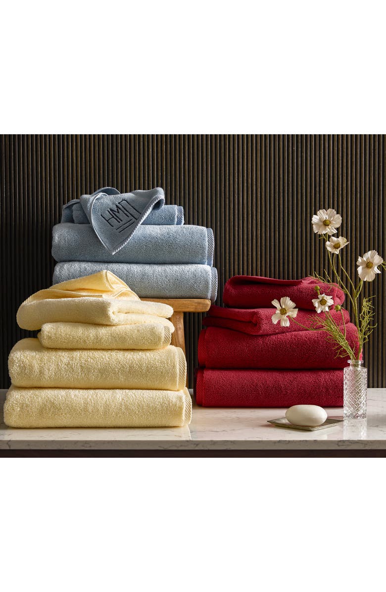 Matouk Milagro Fingertip Towel, Alternate, color, Charcoal