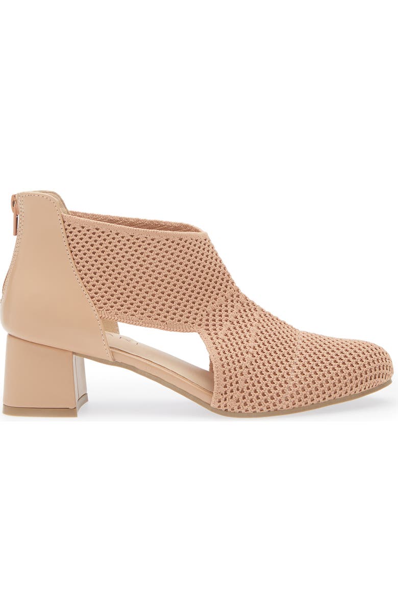 Tahari Back Zip Knit Bootie, Alternate, color, Camel