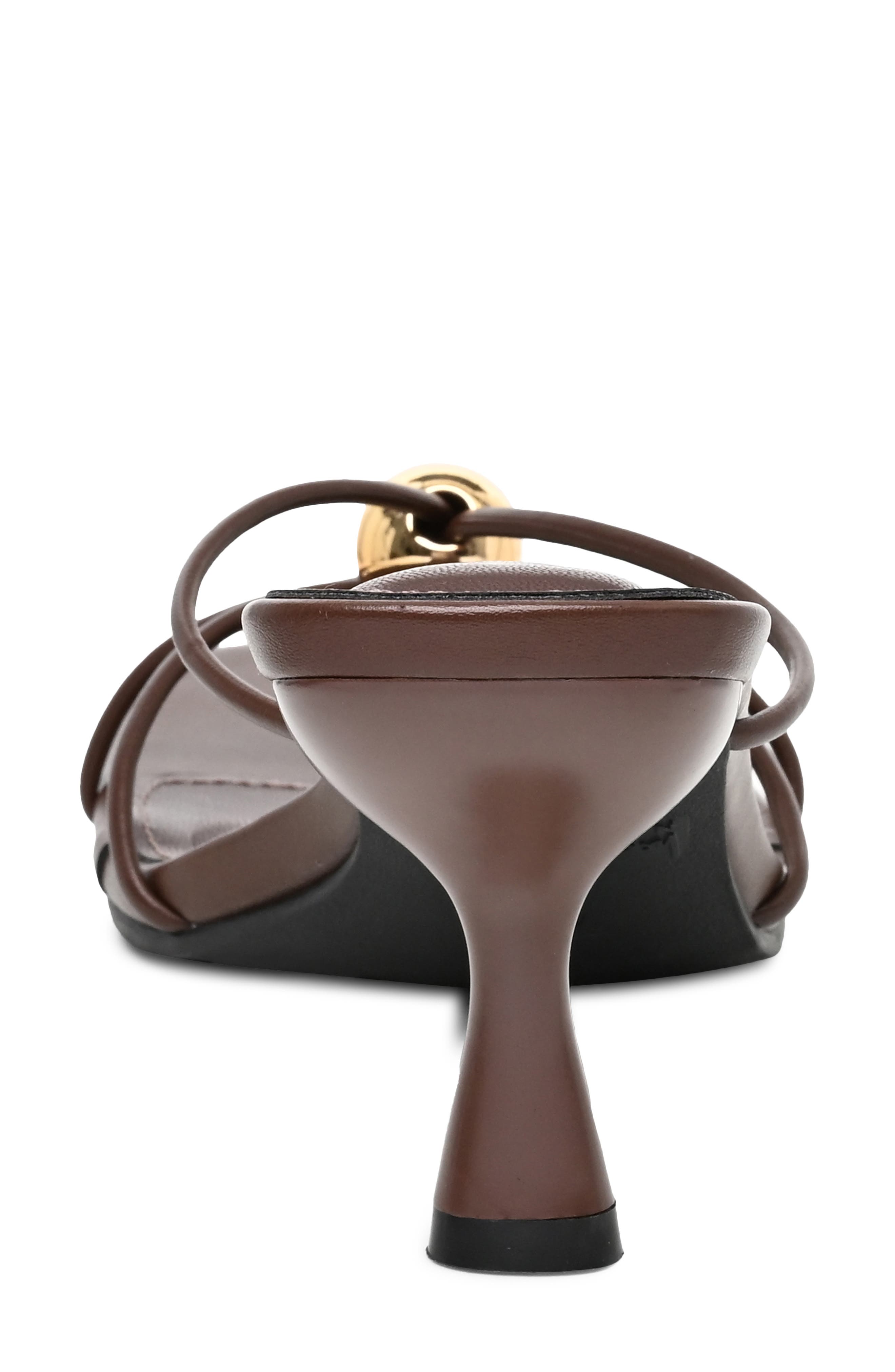 Rolled Strap Heeled Sandal, Alternate, color, CHOCOLATE