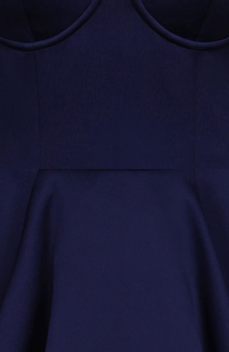 HOUSE OF CB Mademoiselle Sleeveless Satin Tulle Midi Dress, Alternate, color, Navy