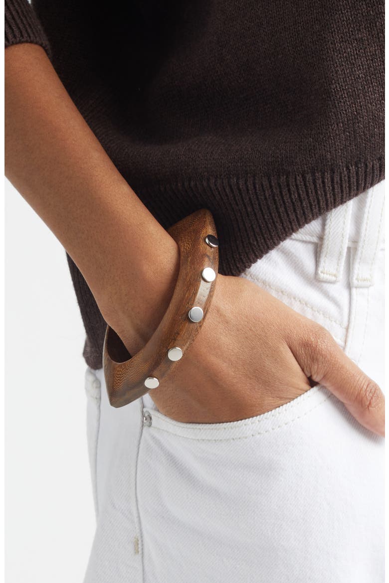 Large Bangle, Alternate, color, HAVANA/ SILVER