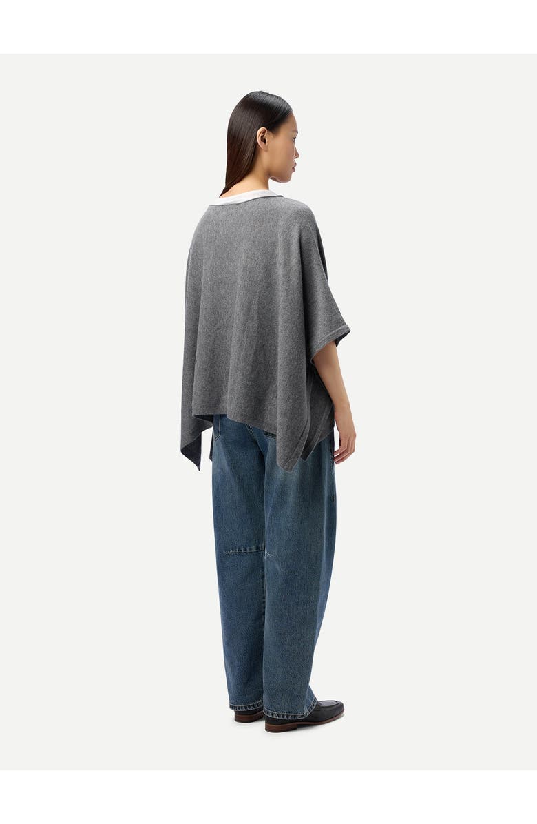 GOBI Mongolian Cashmere Boat-Neck Cashmere Poncho, Alternate, color, Dim Gray