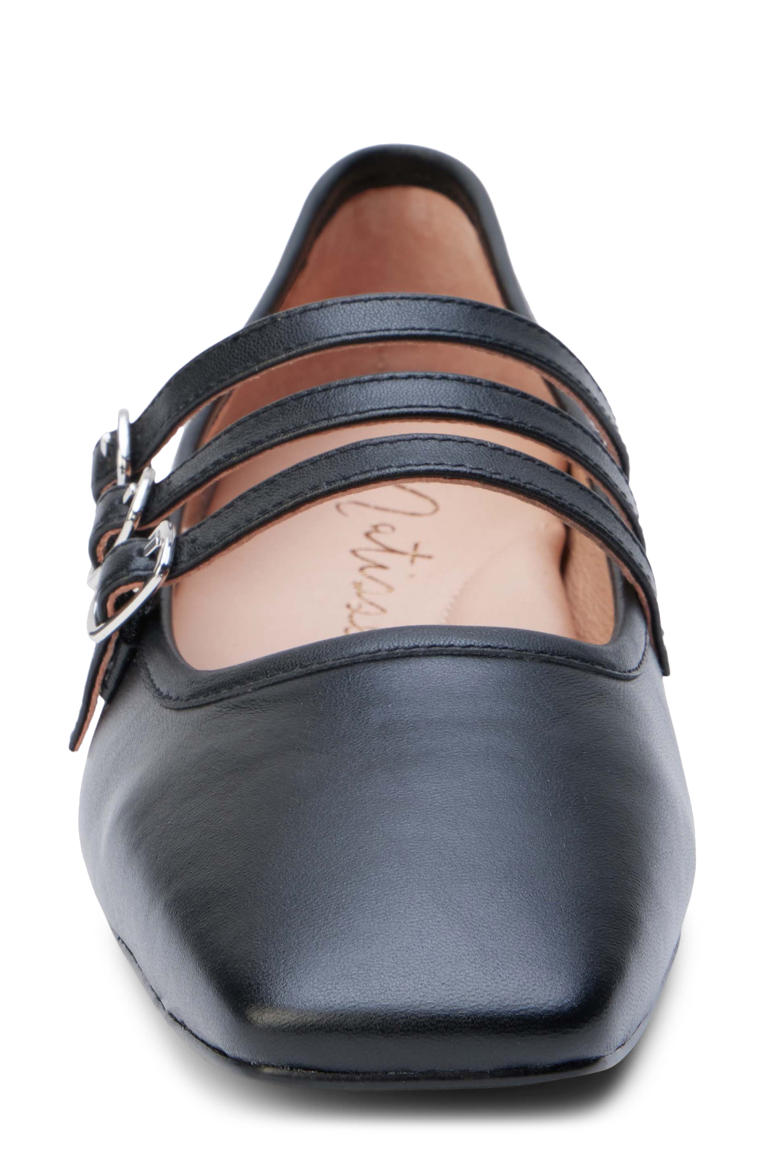 Nova Strappy Ballet Flat, Alternate, color, BLACK