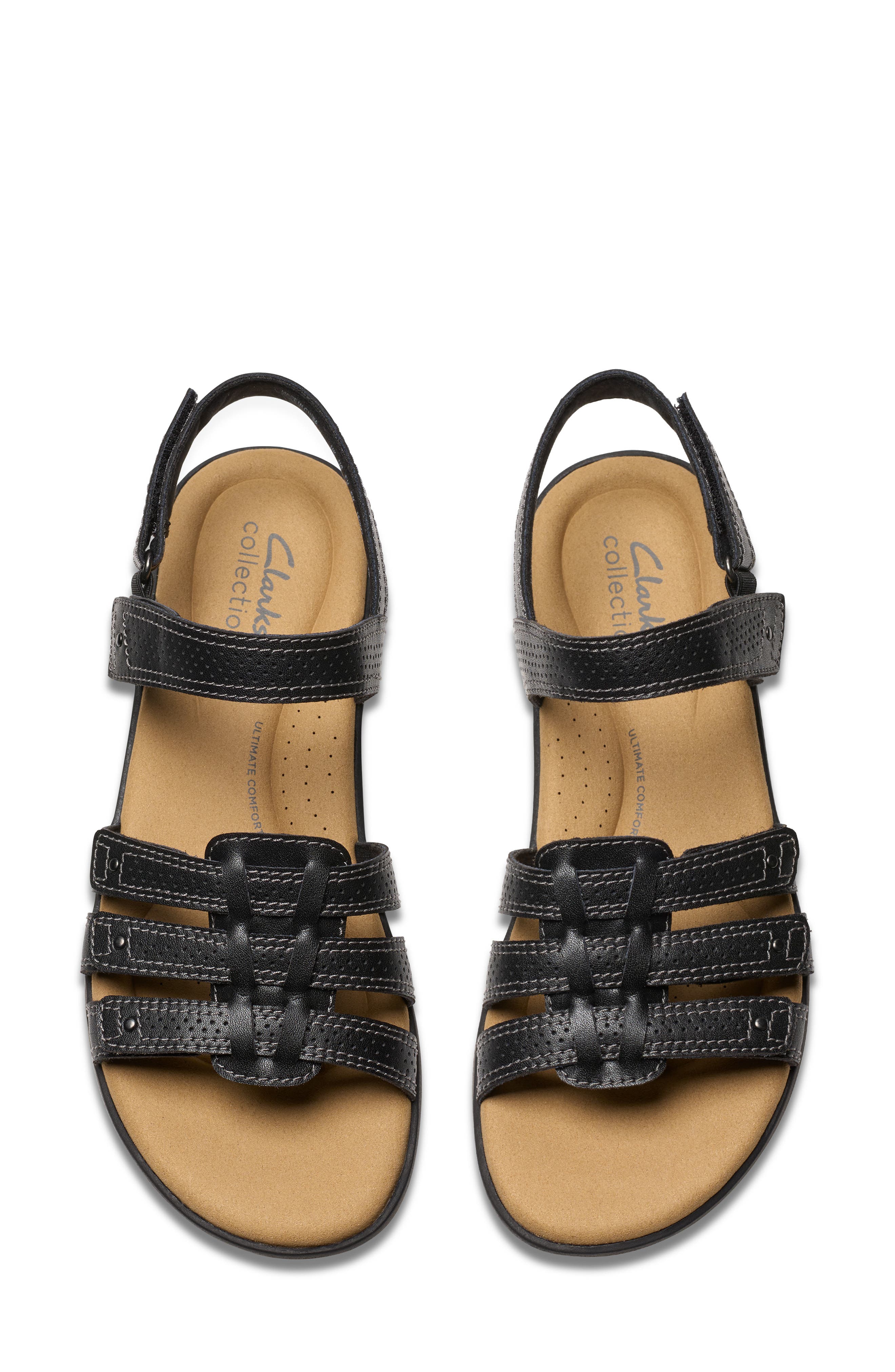 Clarks<sup>®</sup> Elizabelle Kay Sandal, Alternate, color, Black Leather