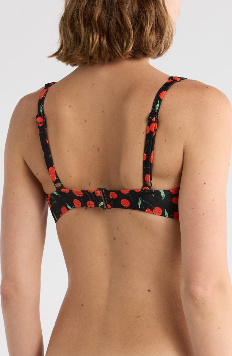 Good American Cherry Underwire Bikini Top, Alternate, color, Black Cherries003