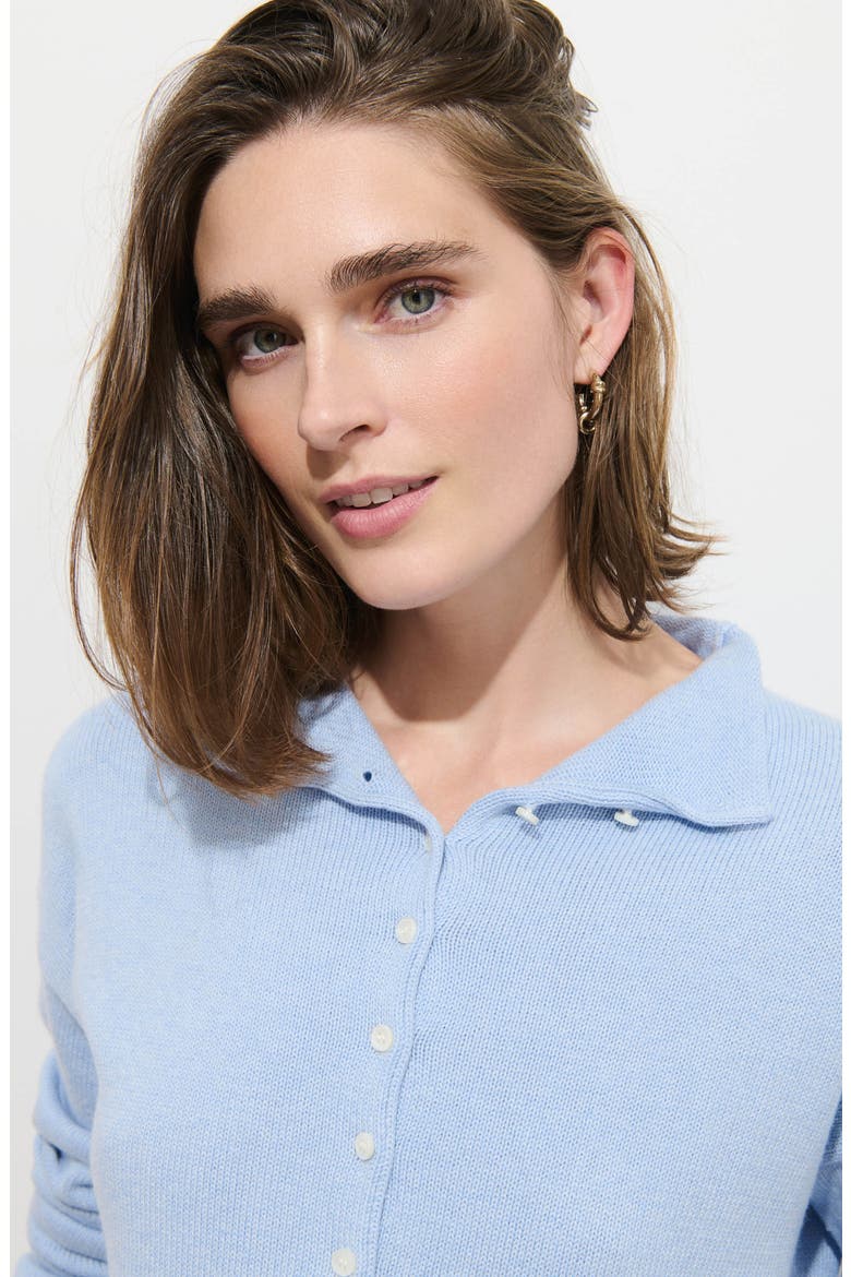 Taylor Cotton & Cashmere Cardigan, Alternate, color, HEATHER BLUE