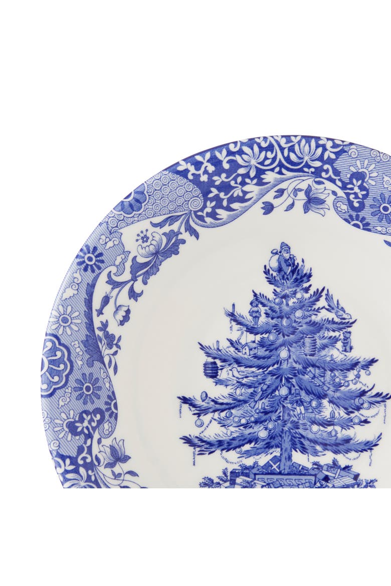 Blue Italian Christmas Cereal Bowl, Alternate, color, Blue