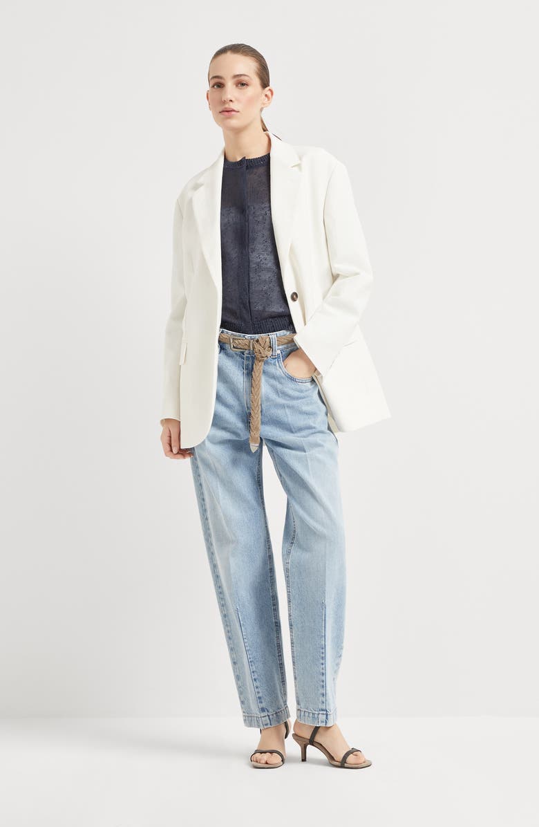 Brunello Cucinelli Linen and silk cardigan, Alternate, color,