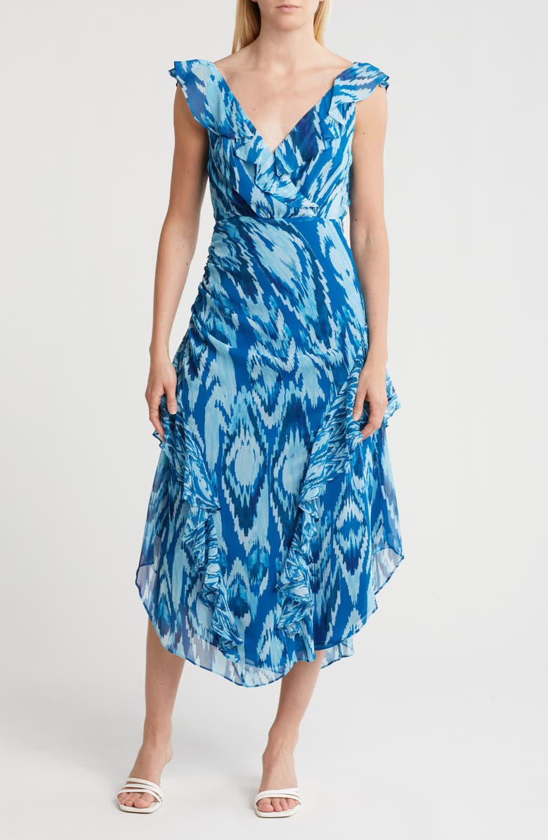 Ramy Brook Anika Ruffle Chiffon Maxi Dress, Main, color,
