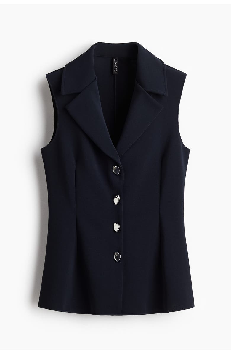 H&M Jersey Waistcoat, Alternate, color, Navy Blue