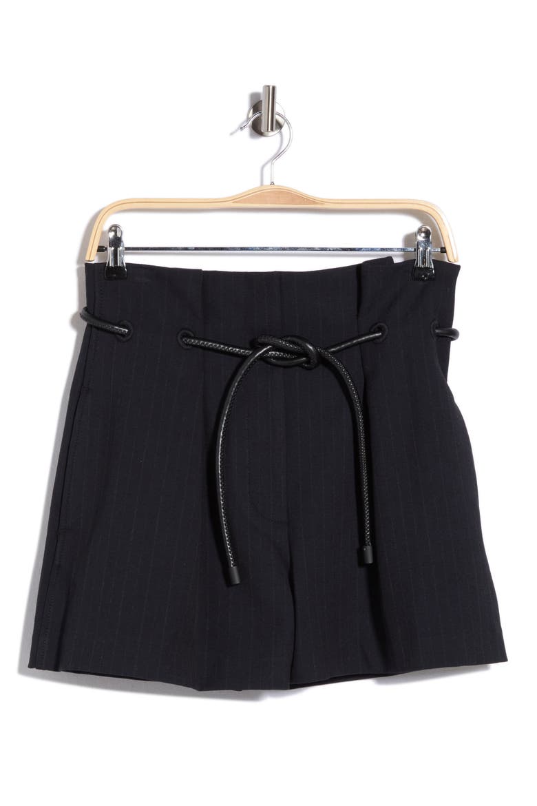 Origami Belted Shorts, Main, color, MIDNIGHT-GREY