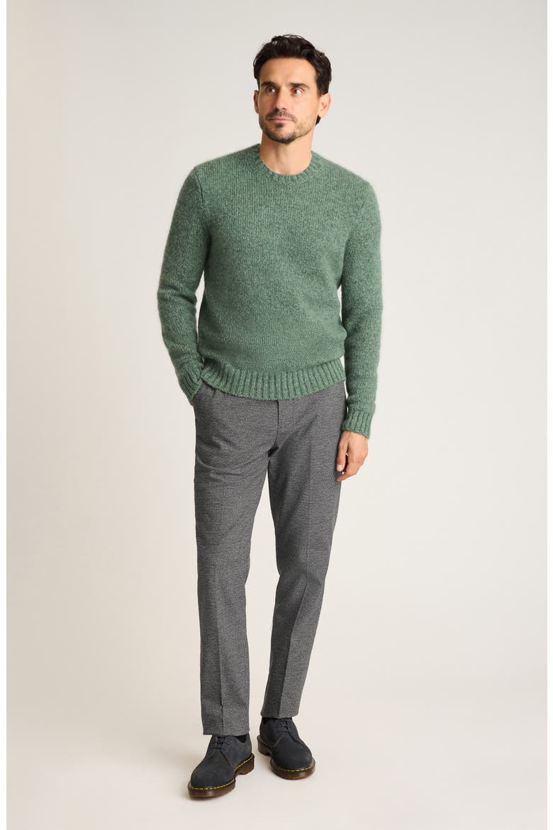 Luxe Mohair & Wool Blend Crewneck Sweater, Alternate, color, GREEN