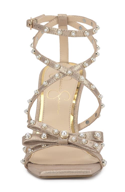 Jessica Simpson Loelva Studded Strappy Sandal In Neutral