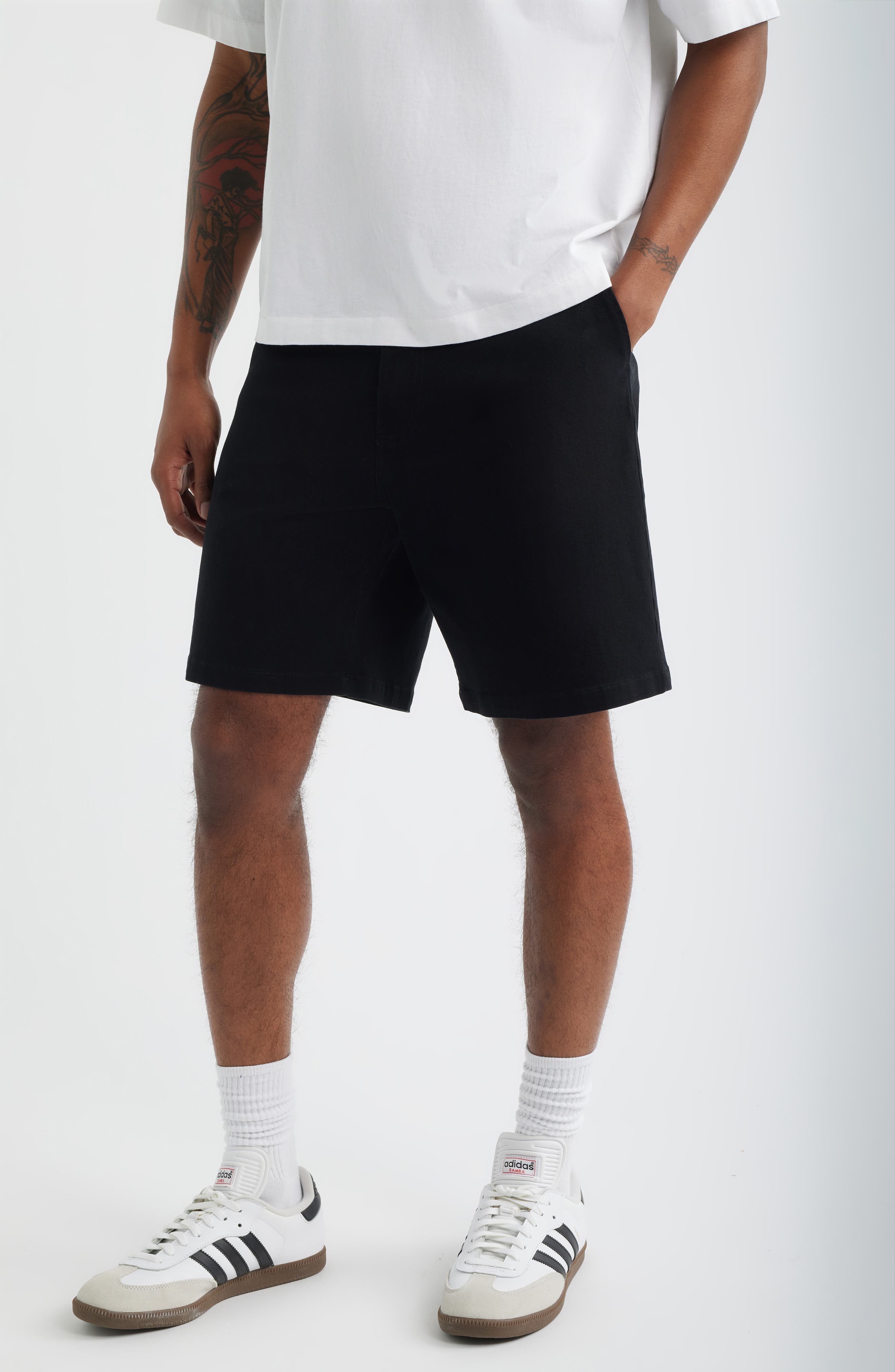 Del Mar Flat Front Stretch Twill Chino Shorts