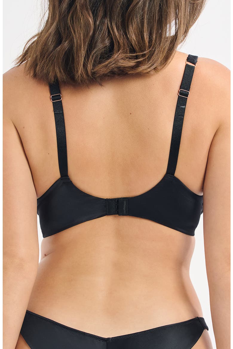 Divine Classique N°7 Rhinestone Mesh Underwire Bra, Alternate, color, BLACK