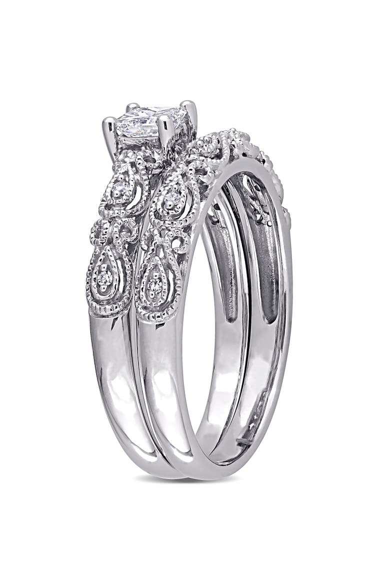 1/3 CTW Diamond Princess Bridal Ring Set 10k, Alternate, color, 10k White Gold
