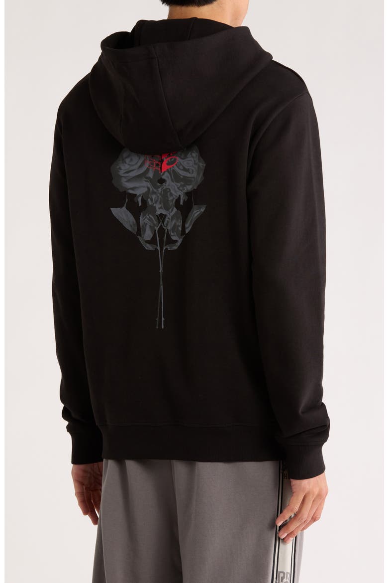 Darrett Stacked Logo Graphic Hoodie, Alternate, color, BLACK