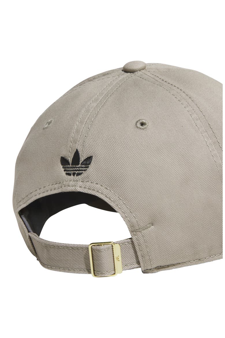 Trefoil Adjustable 6-Panel Baseball Cap, Alternate, color, SILVER PEBBLE GREY/ BLACK
